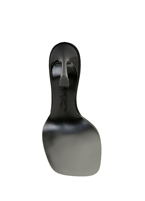 Siyah Kadın Deri Terlik - Görsel 6