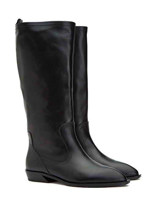 Siyah Kadın Deri Çizme - Görsel 3
