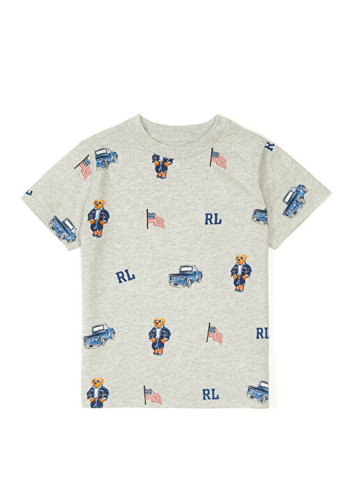 Polo Ralph Lauren Grey Printed Boys T Shirt