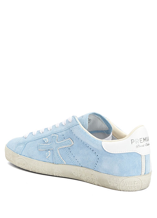 Stevend Mavi Kadın Deri Sneaker - Görsel 4