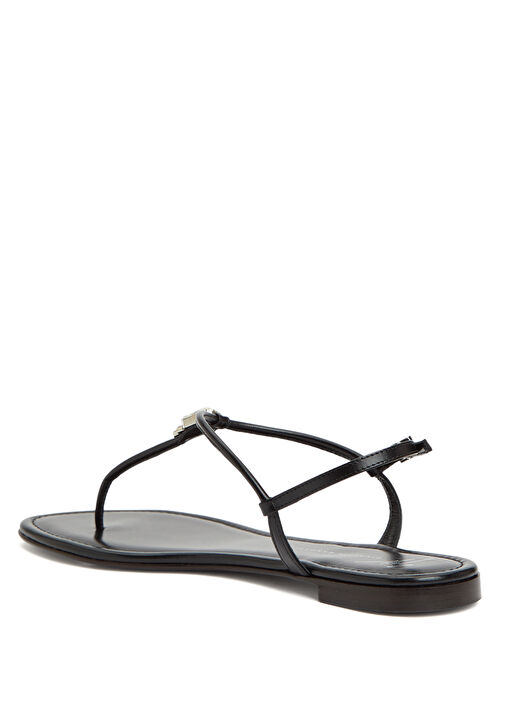 Siyah Kadın Deri Sandalet - Görsel 4