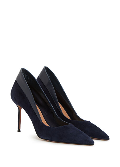 Guanto Lacivert Deri Stiletto - Görsel 3