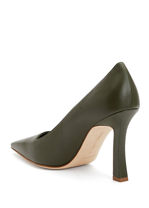 Haki Deri Stiletto - Görsel 4