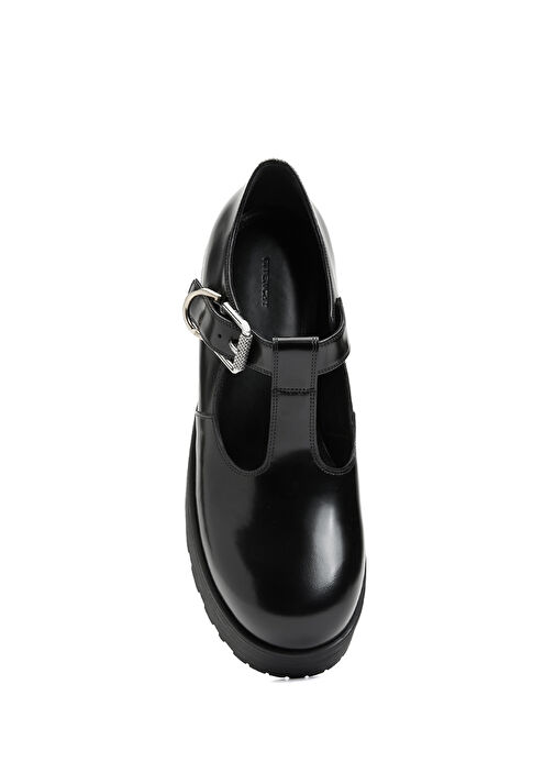 Voyou Siyah Kadın Deri Ayakkabı - Görsel 5