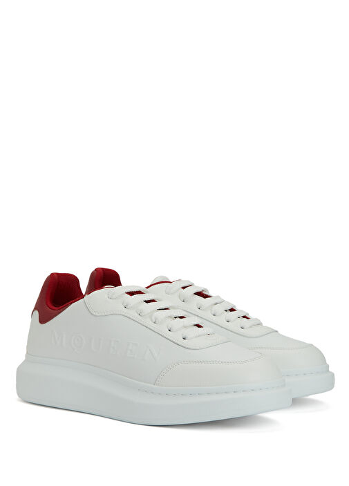 Oversized Beyaz Erkek Deri Sneaker - Görsel 3