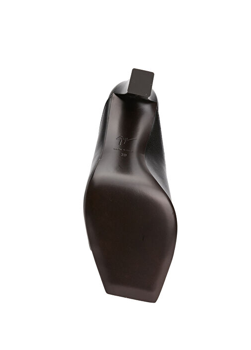 Siyah Kadın Deri Terlik - Görsel 6