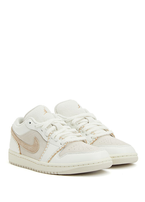 Air Jordan 1 Low SE Beyaz Kadın Deri Sneaker - Görsel 3