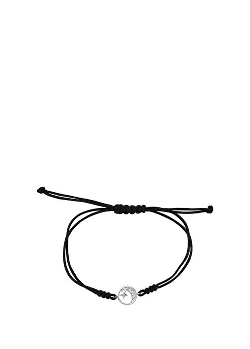 Bee Goddess Sirius Star Small Diamond Gold Black Rope Bracelet