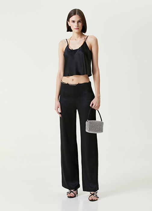 Alexander Wang - Silk Pants With Black Chain Detail
