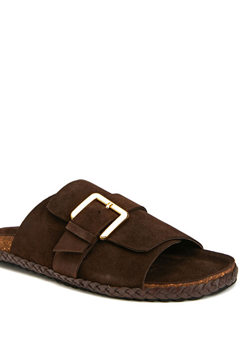 Acı Kahve Kadın Süet Terlik - Görsel 7