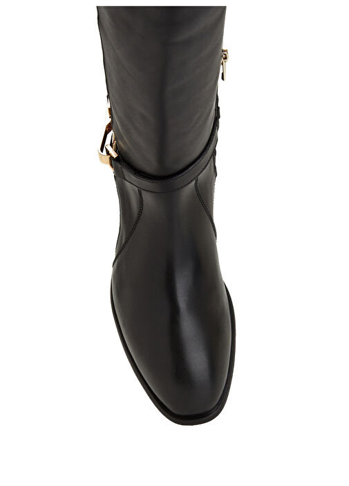 Siyah Kadın Deri Çizme - Görsel 5