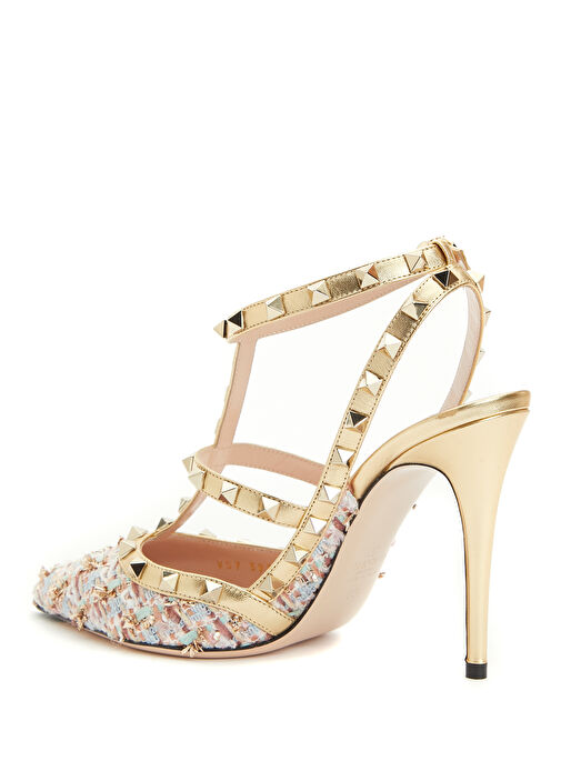Rockstud Çok Renkli Topuklu Ayakkabı - Görsel 4