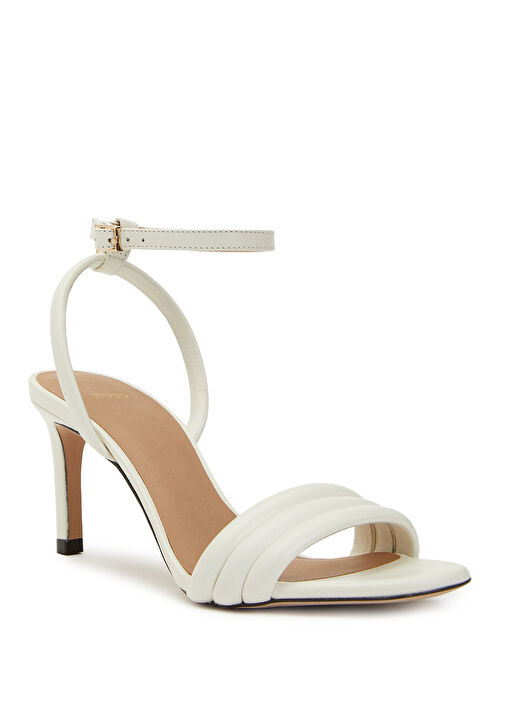 Beyaz Kadın Deri Sandalet - Görsel 8