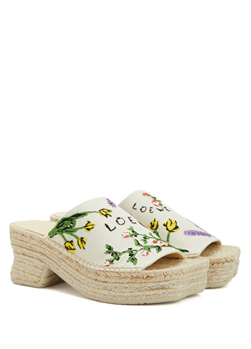 x Paula's Ibiza Petal Krem Kadın Sandalet - Görsel 3