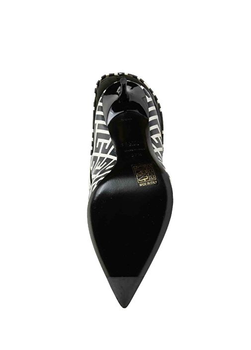 Siyah Beyaz Kadın Deri Çizme - Görsel 6