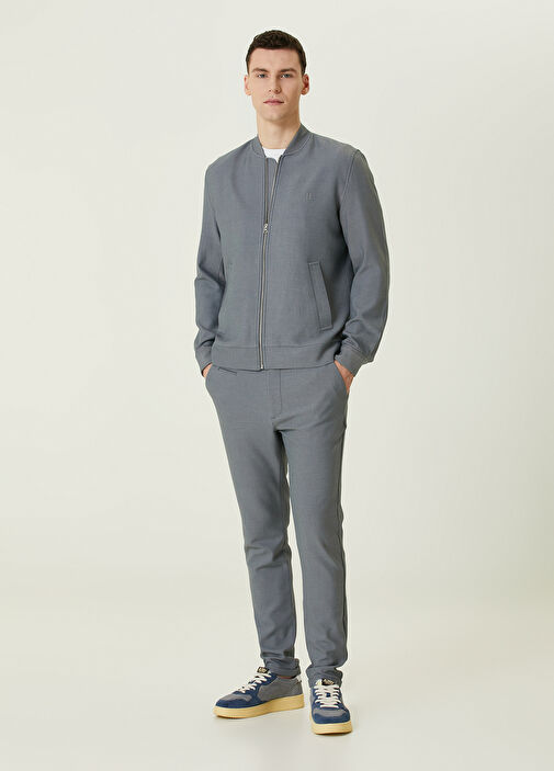 Les Deux - Grey Logo Embroidered Jacket
