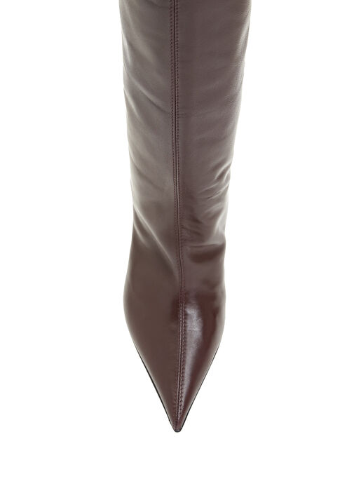 Kahverengi Kadın Deri Çizme - Görsel 5