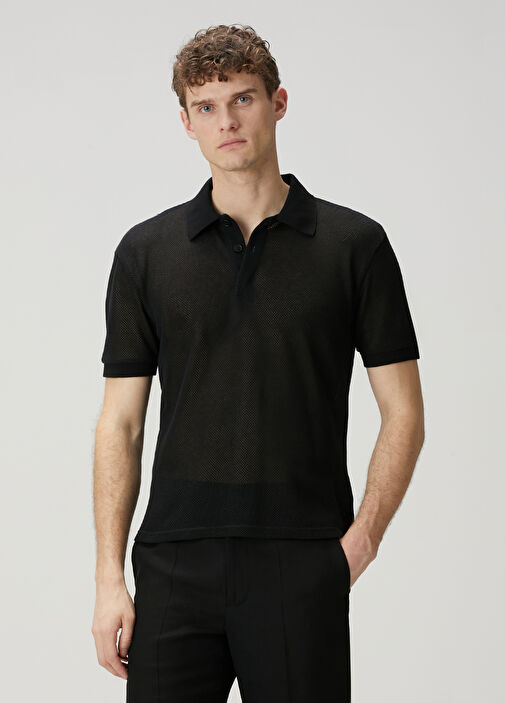 Tシャツ・カットソー Courreges Black viscose blend polo shirt Black Courreges Black Men Black Polo T-Shirt 1689209 | Beymen