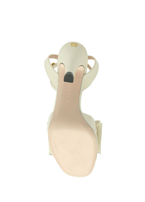 Valentino Garavani Ekru Valentino Garavani Deri Kadın Sandalet