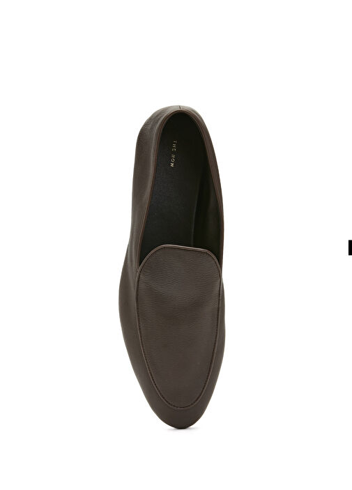 Kahverengi Kadın Deri Loafer - Görsel 5