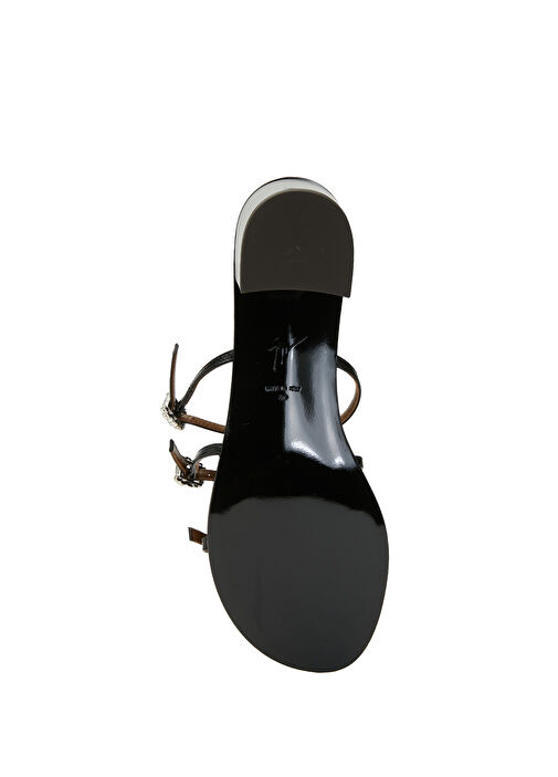 Siyah Kadın Deri Sandalet - Görsel 6