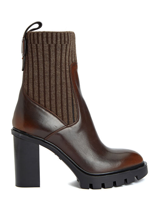 Alyson Çorap Formlu Kadın Deri Bot - Görsel 2