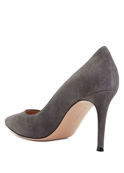 Gianvito Antrasit Süet Topuklu Ayakkabı - Görsel 4