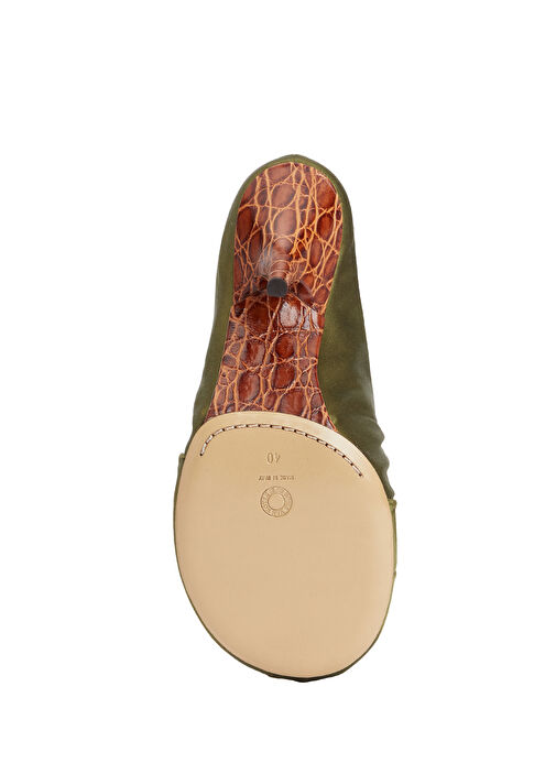 Yeşil Drapeli Kadın Terlik - Görsel 6