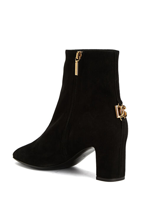 Siyah Logo Detaylı Kadın Süet Bot - Görsel 4