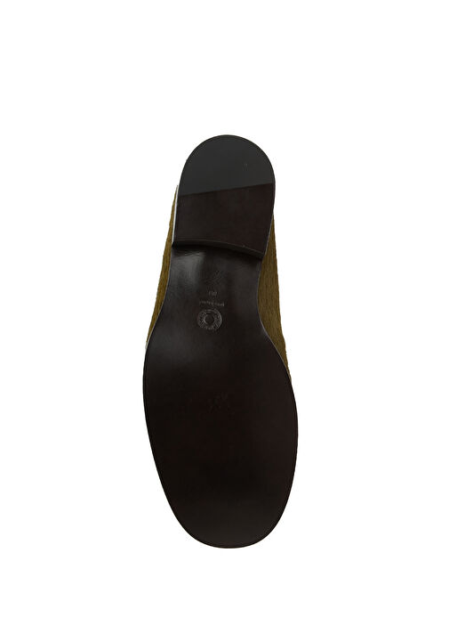 Haki Kadın Keten Loafer - Görsel 6