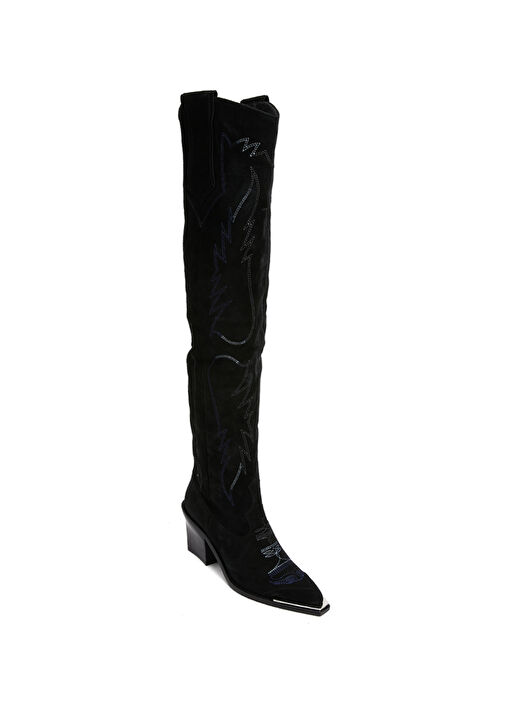 Siyah Kadın Deri Çizme - Görsel 3