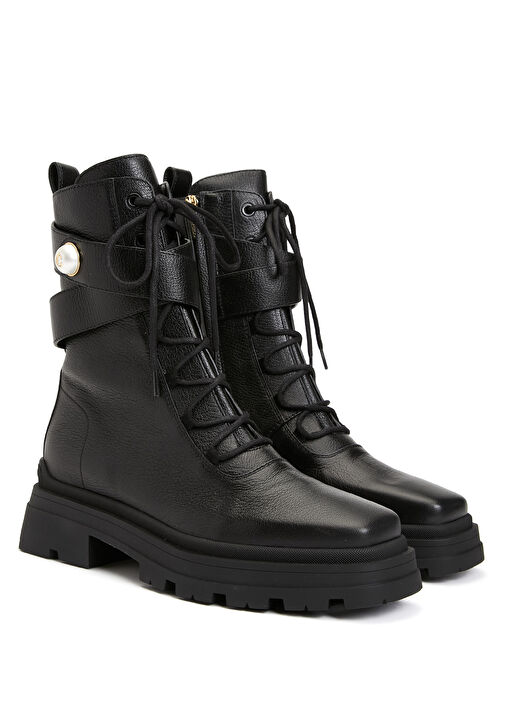 Noemi Siyah Kadın Deri Bot - Görsel 3