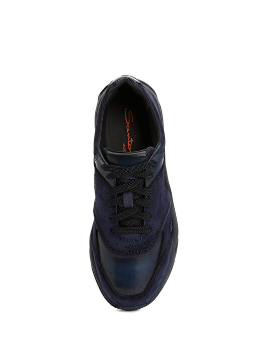 Lacivert Erkek Deri Sneaker - Görsel 5