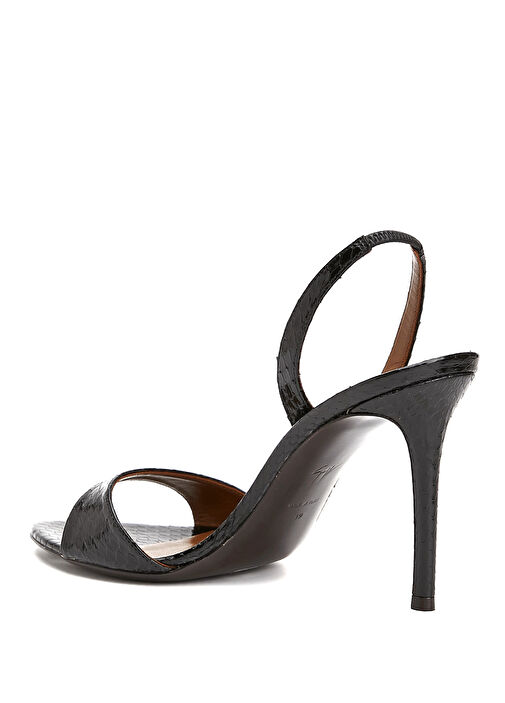 Siyah Kadın Deri Sandalet - Görsel 4