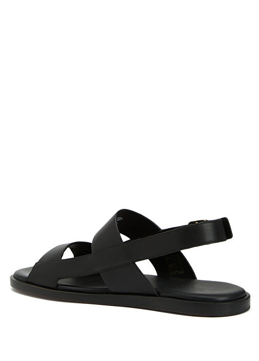 Elisio Siyah Erkek Deri Sandalet - Görsel 4