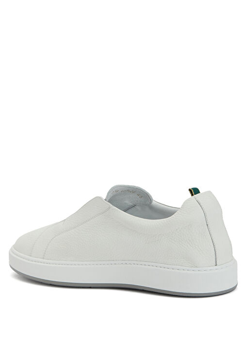 Beyaz Erkek Deri Sneaker - Görsel 4