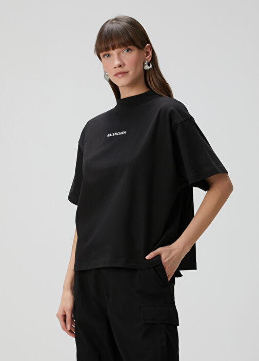 【送料&関税込】Balenciaga Logo Crop T-shirt Women's I Love Paris & Balenciaga Cropped T-shirt Oversized