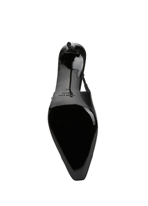 Freya Siyah Deri Topuklu Ayakkabı - Görsel 6