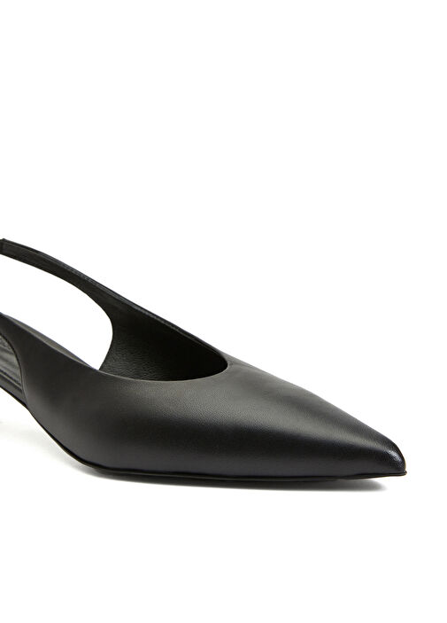 Divarese Divarese Siyah Deri Topuklu Ayakkabı Babet | Beymen Siyah - 7. görsel