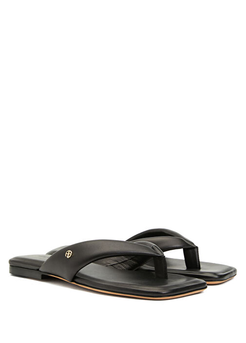 Siyah Kadın Deri Terlik - Görsel 3