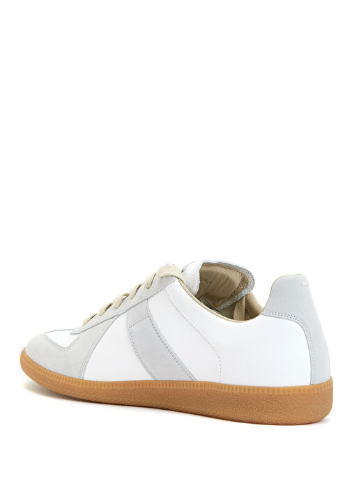 Replica Beyaz Gri Erkek Deri Sneaker - Görsel 4
