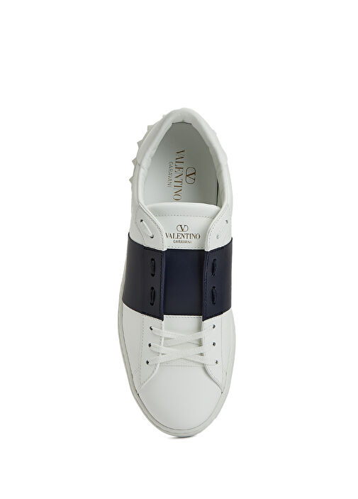 Open Lacivert Beyaz Erkek Deri Sneaker - Görsel 5