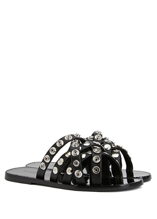 Siyah Troklu Erkek Deri Terlik - Görsel 3