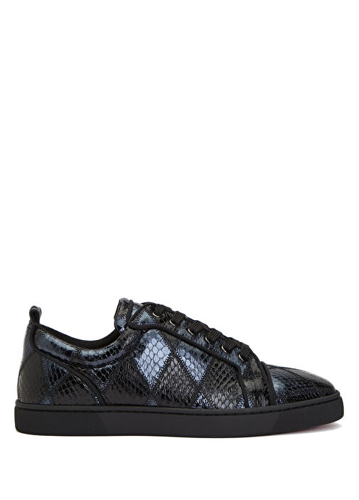 Christian Louboutin Siyah-Lacivert Erkek Louis Junior Spikes
