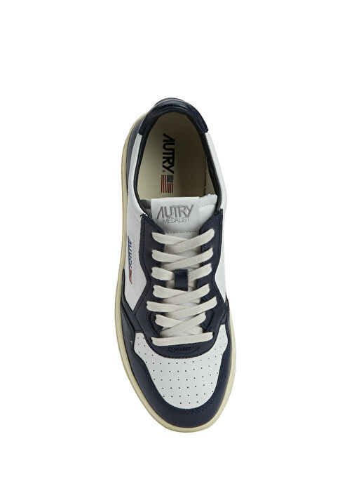 Siyah Beyaz Erkek Deri Sneaker - Görsel 5