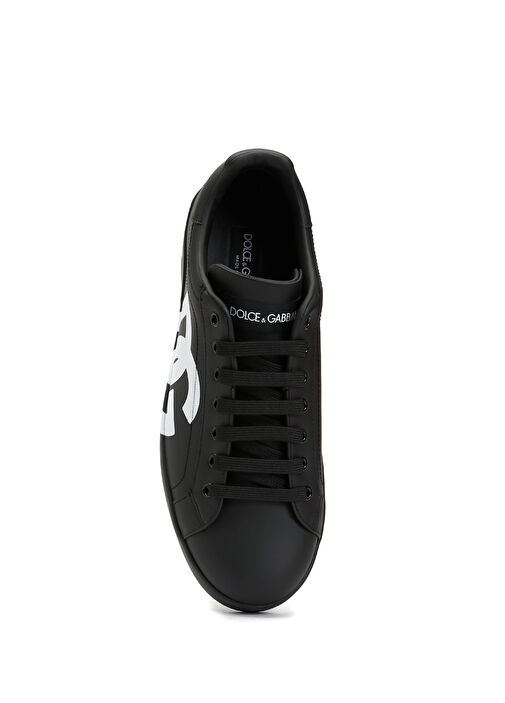 Siyah Erkek Deri Sneaker - Görsel 5