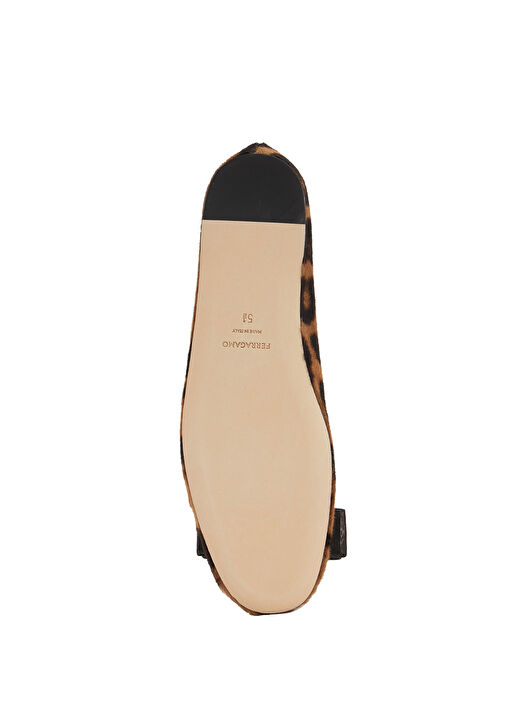 Leopar Desenli Deri Babet - Görsel 6