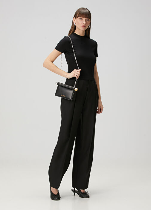 【JACQUEMUS】The small Rond Carre クラッチ ブラック Jacquemus - The Small Rond Carré Black Women's Leather Clutch