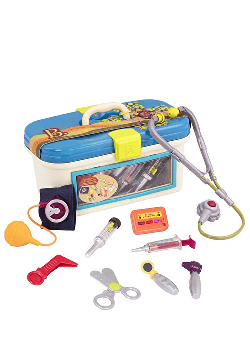 B.Toys - Çok Renkli 9 Parça Oyuncak Doktor Seti - Çok Renkli