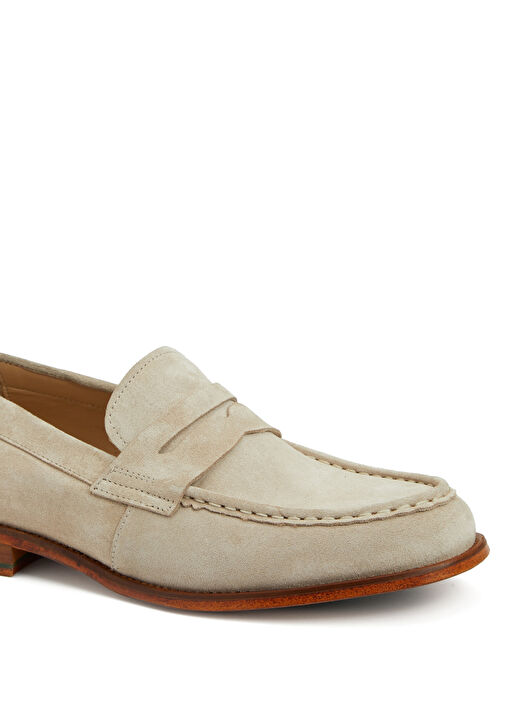 Bej Erkek Süet Loafer - Görsel 7